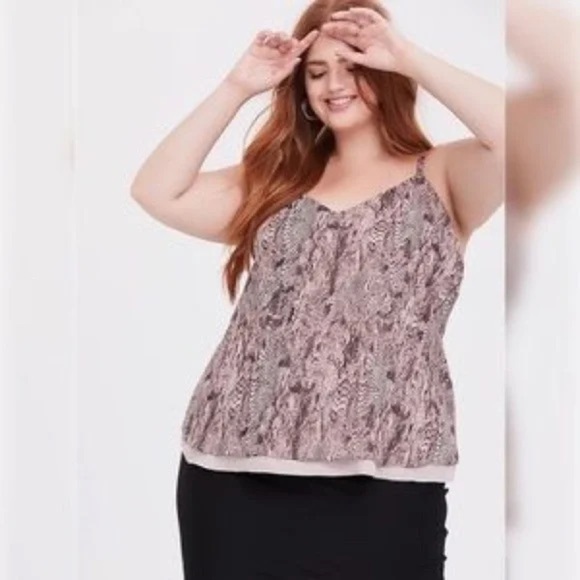 Torrid Snakeskin Top Animal Print Sophie Swing Cami Plus Size, Business Casual - Picture 9 of 9
